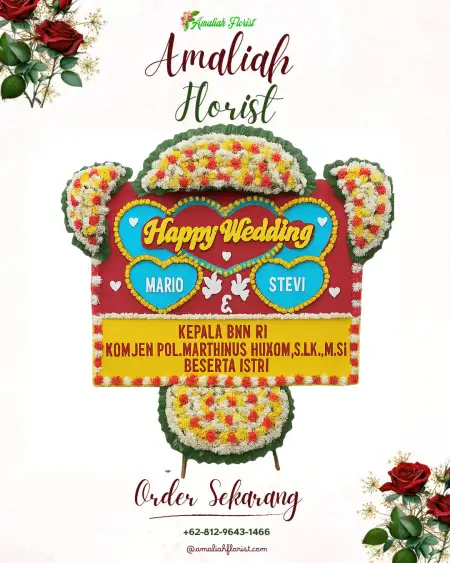 Papan Bunga Pernikahan Bedarou Indah